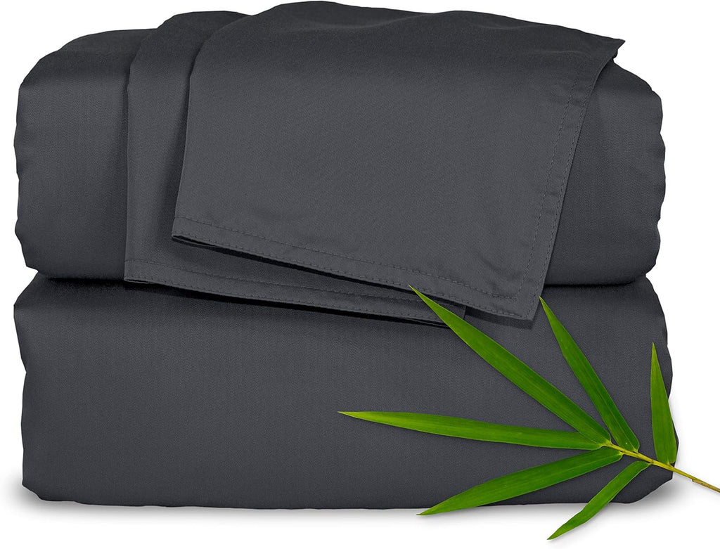 PureBamboo Pure Bamboo Twin XL Sheets, Genuine 100% Organic Viscose Derived from Bamboo Bed Sheet Set, Luxuriously Soft & Cooling, Double S…
