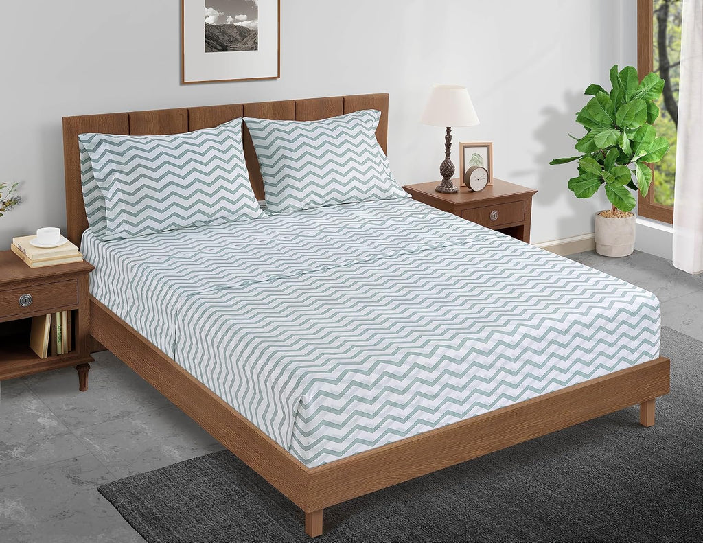 LANE LINEN 100% Organic Cotton Twin Fitted Sheet, 2-Piece Set (1 Fitted Sheet, 1 Pillowcase), Percale Weave, Lightweight, Ultra Soft…