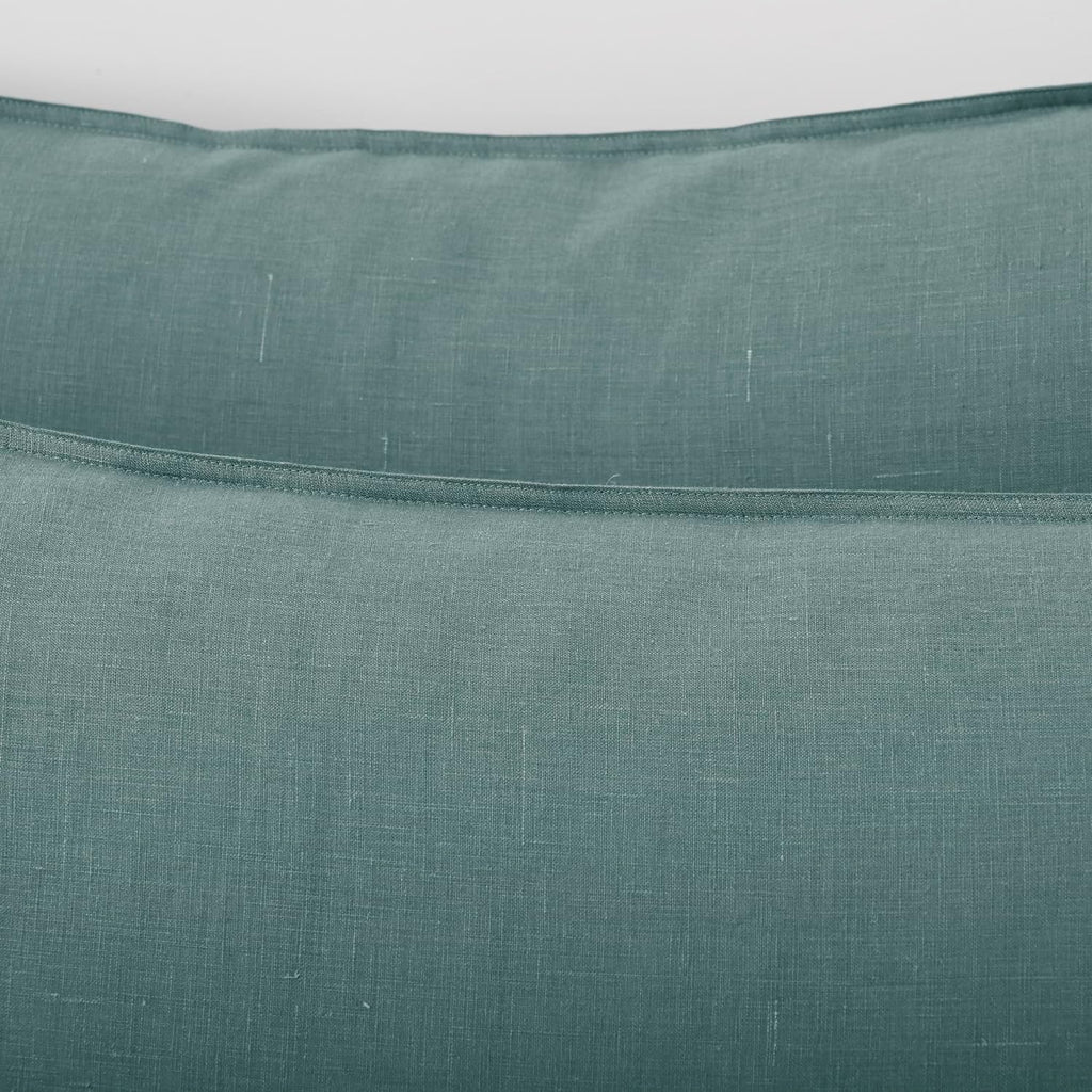 Chuffed Linen Pillowcases 2 Pack 100% Linen Standard Pillow Cases, Breathable and Cooling Washed Pillowshams with Zipper Closure, 20x36 Inc…