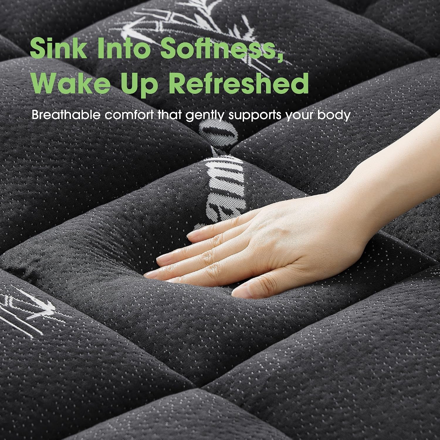 Grusign Mattress Pad Queen Size, Cooling Pillow Top Mattress Topper, Ultra Soft Viscose from Bamboo, Breathable for Hot Sleepers, Deep Pock…