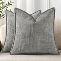 decorUhome Chenille Throw Pillow Covers 22x22 Set of 2, Soft Textured Slubby Modern Decorative Pillow Covers with Elegant Design for Couch,…
