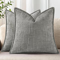 decorUhome Chenille Throw Pillow Covers 26x26 Set of 2, Soft Textured Slubby Modern Decorative Pillow Covers with Elegant Design for Couch,…