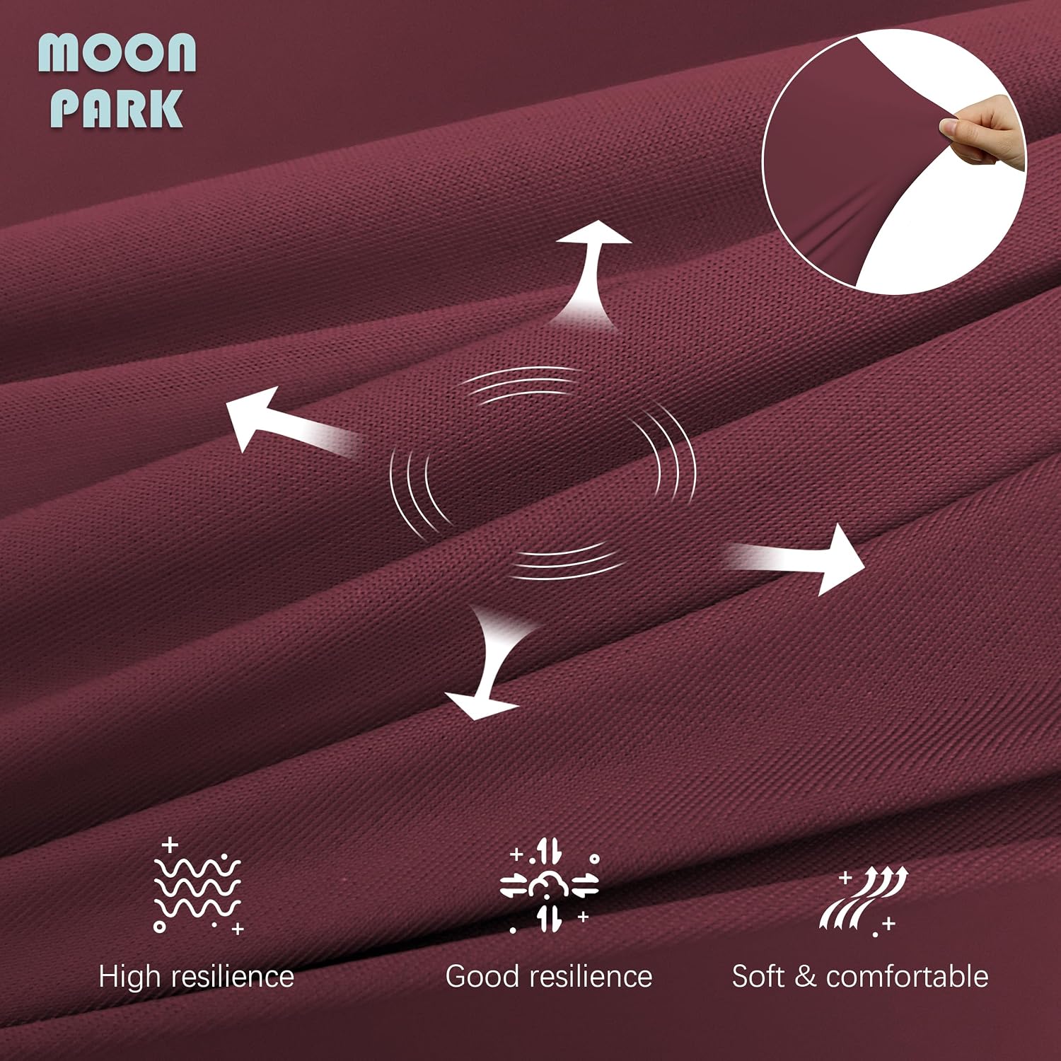 Moonpark MOON PARK Pregnancy Pillows for Sleeping - U Shaped Full Body Maternity Pillow with Removable Cover - Support for Back, Legs, Bell…