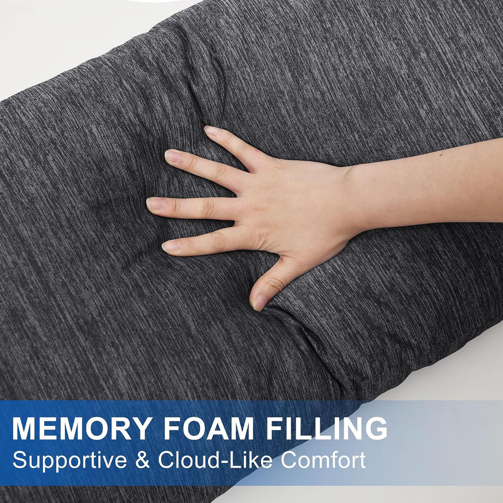 Hiasan Cooling Body Pillow for Adults - Memory Foam Insert, Long Full Body Pillow for Side Sleepers, Bed, Sleeping, Soft Support for Pregnant…