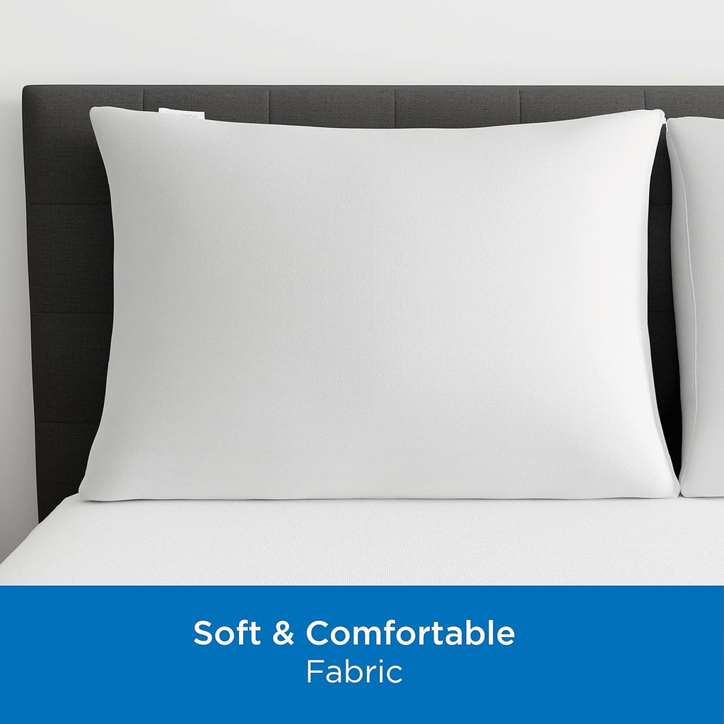 Set of 4 King AllerEase Pillow Protectors - Moisture Wicking, Advanced Allergy Protection - Premium Polyester, Zippered Protectors