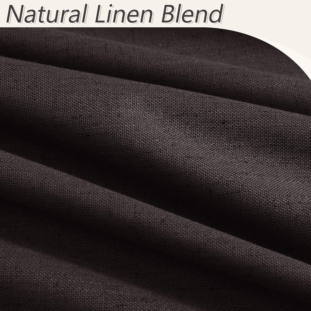 Guken 100% Blackout Curtains 108 Inch Length 2 Panels Set for Living Room Bedroom Back Tab Thermal Insulated Black Out Linen Drapes Room Da…