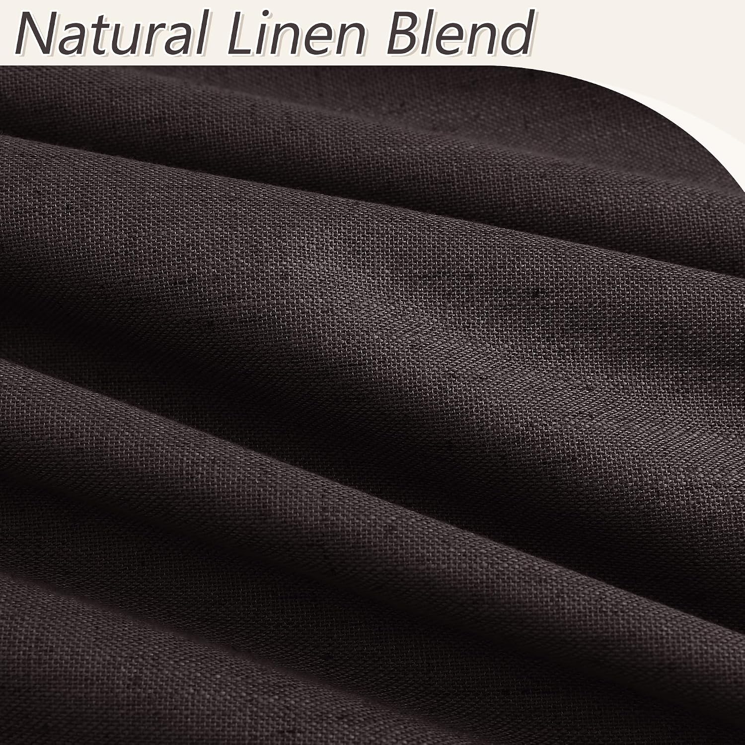 Guken 100% Blackout Curtains 108 Inch Length 2 Panels Set for Living Room Bedroom Back Tab Thermal Insulated Black Out Linen Drapes Room Da…