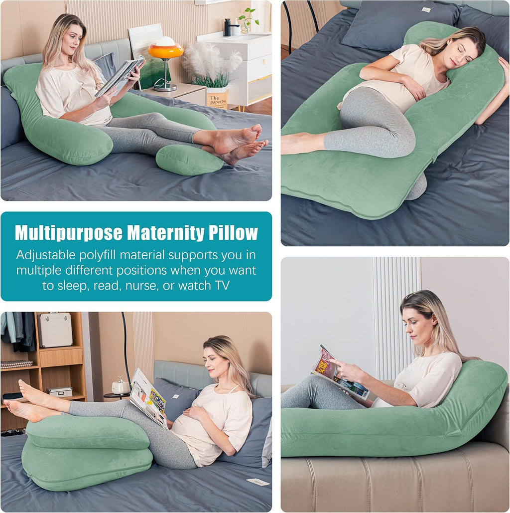 Cute Castle Pregnancy Pillows, Soft U-Shape Maternity Pillow with Removable Cover - Full Body Pillows for Adults Sleeping - Pregnancy…