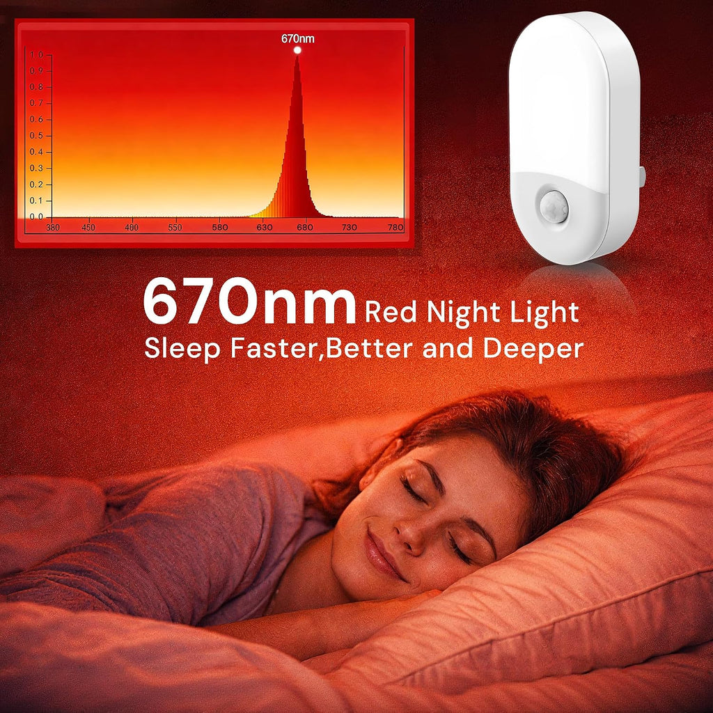 Llohasled L LOHAS LED Red Night Light Plug in, Motion Sensor Night Light for Kids, Red Nightlight, 30/60LM, Motion Activated Nigh…