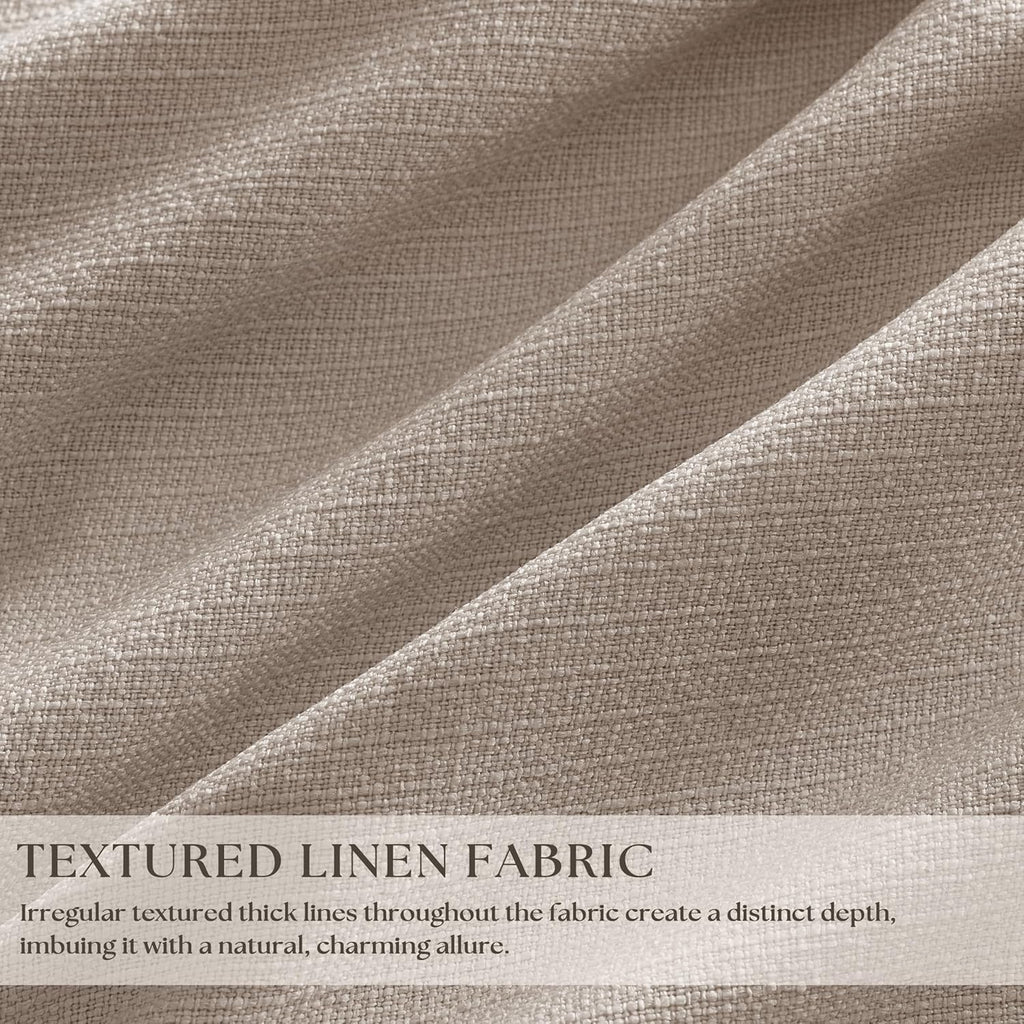 TWODRAPES 92 Inch Long Pinch Pleated Blackout Curtains for Bedroom Living Room Linen Blend 100% Blackout Sliding Door Curtains, Cozy…