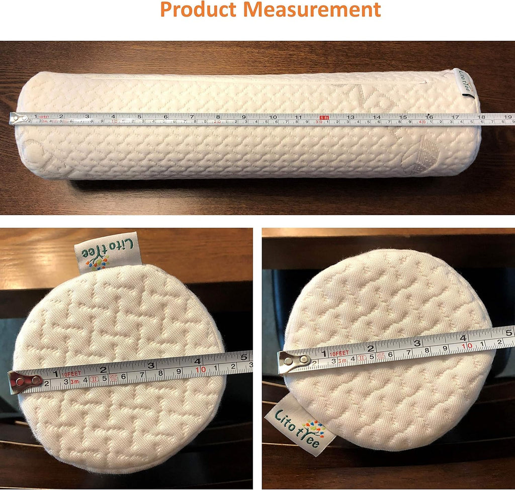 Homepage Support Neck Roll Pillow - Cervical Bolster with Comfort Memory Foam Support for Spine, Neck, Back, Lumbar - Removable Washable So…