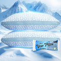 QUTOOL Double Sided Cooling Pillow for Hot Sleepers, Shredded Memory Foam Pillows King Size Set of 2, Adjustable Soft & Firm Gel Bed…