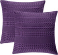 Phf 100% Cotton Waffle Weave Euro Sham Covers, 2 Pack 26" x 26" Bed Pillow Covers for Elegant Home Decor, No Filling, Luxury Aesthetic Soft…