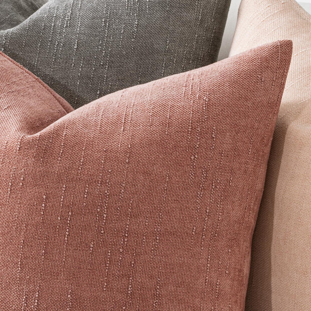 MIULEE Pack of 2 Decorative Throw Pillow Covers Soft Chenille Throw Pillows Solid Textured Cushion Covers for Spring Valentine's Day…