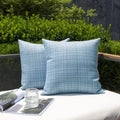 Kevin Textile Pack of 2 Decorative Outdoor Waterproof Pillow Covers Garden Cushion Sham Throw Pillowcase Shell for Patio Tent Couch 24x24…