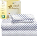 CaliforniaDesignDen California Design Den Deep Pocket Twin Sheets Set - 400 Thread Count Sateen, Natural 100% Cotton Sheets, and Durable Be…