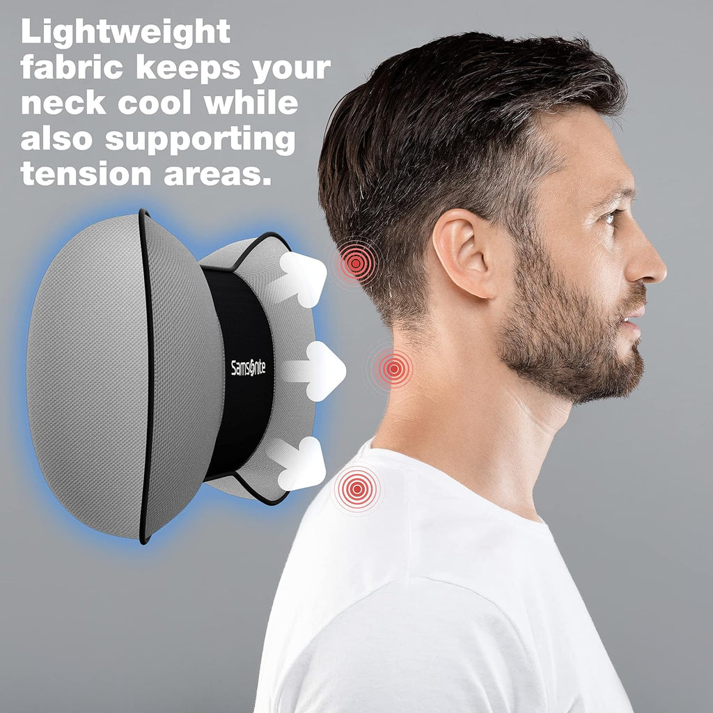SAMSONITE, Travel Neck Pillow for Car or SUV, Boost your DRIVING COMFORT, High Grade - Memory Foam, Comfortable Headrest Cushion, Fits…