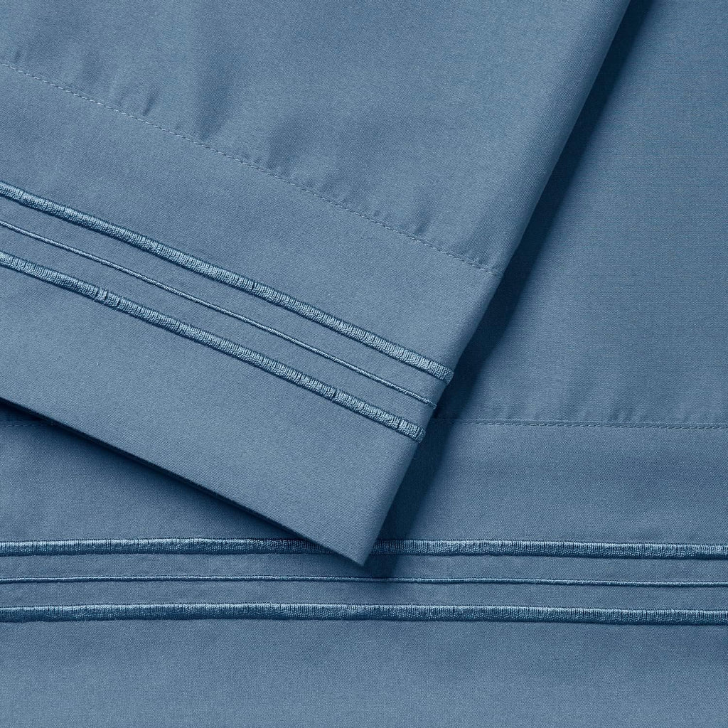 Nestl Blue Heaven Pillow Cases - Soft Queen Size Set of 2, 1800 Microfiber, Envelope Closure, 20x30 Inches cotton Blue
