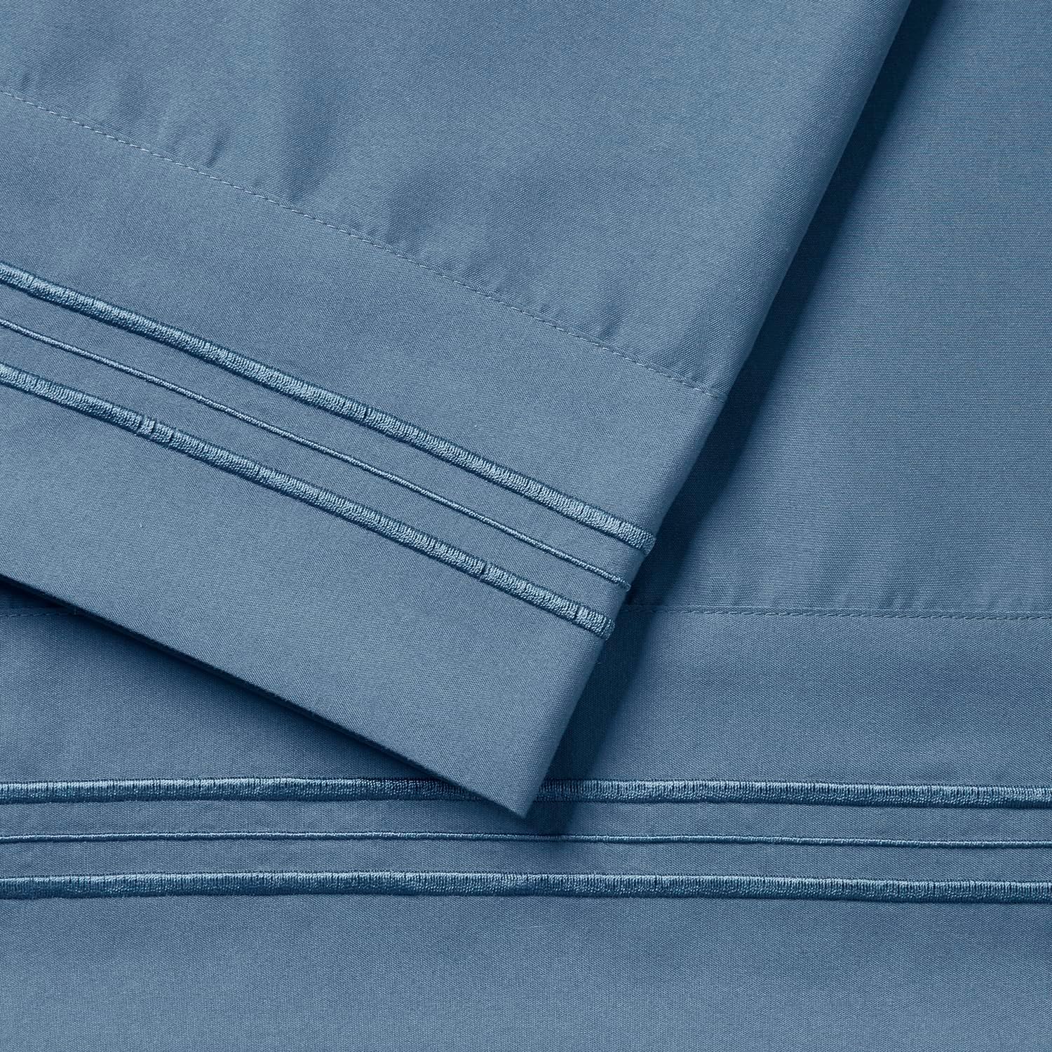 Nestl Blue Heaven Pillow Cases - Soft Queen Size Set of 2, 1800 Microfiber, Envelope Closure, 20x30 Inches cotton Blue