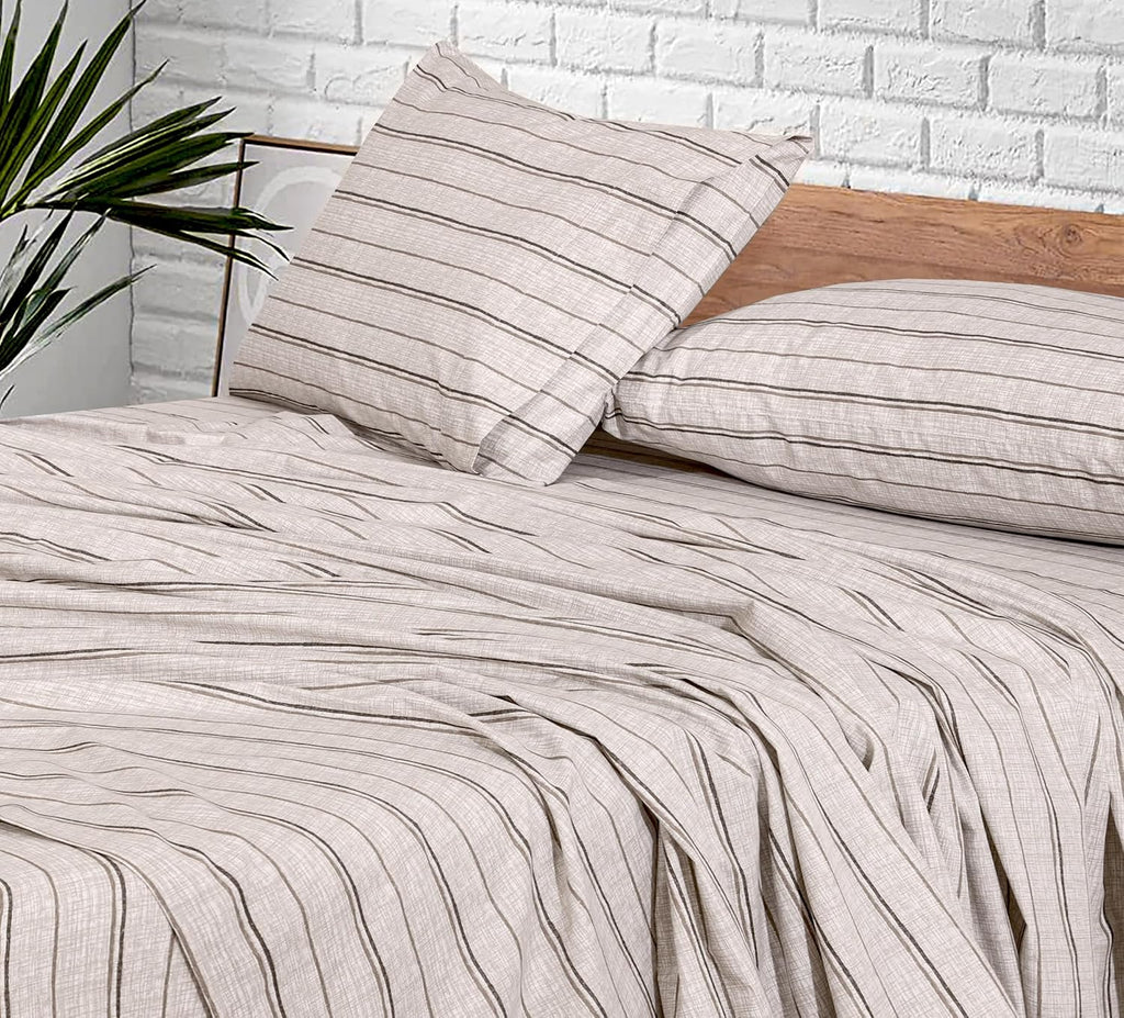 Ruvanti 100% Cotton Percale Sheets California King Size – Crisp Cooling Bed Sheets for Hot Sleepers, Deep Pocket 14”, Soft Breathable & Dur…