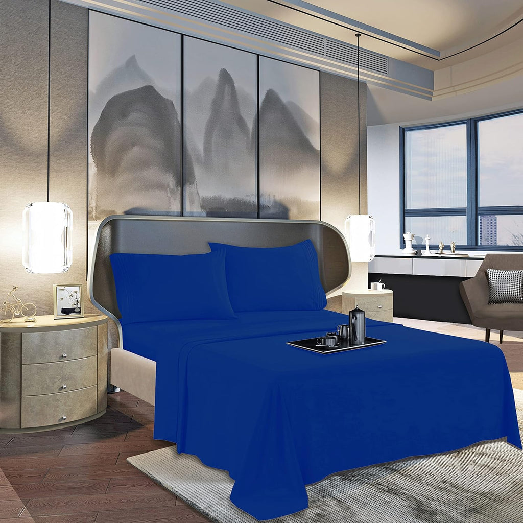 MocassiLuxuryBedding Mocassi Queen Sheet Set - Luxury Hotel 1800 Premier Bedding Sheets & Pillowcases - Ultra Soft Breathable & Cooling Bed…