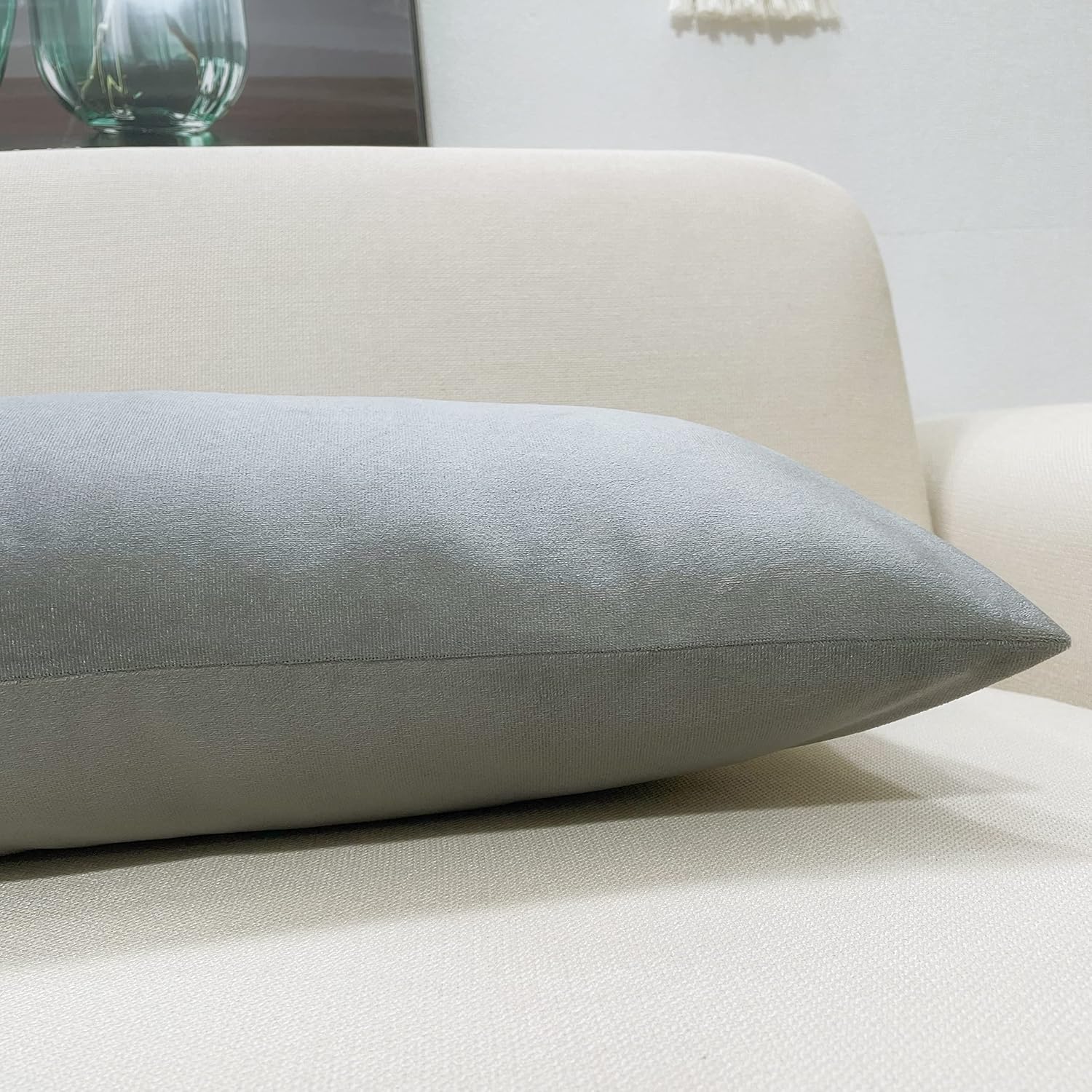 Slow Cow Rectangular Pillow Cover Pillowcase Decorative Lumbar Throw Pillow Cover for Couch Sofa 12 x 33 Inches