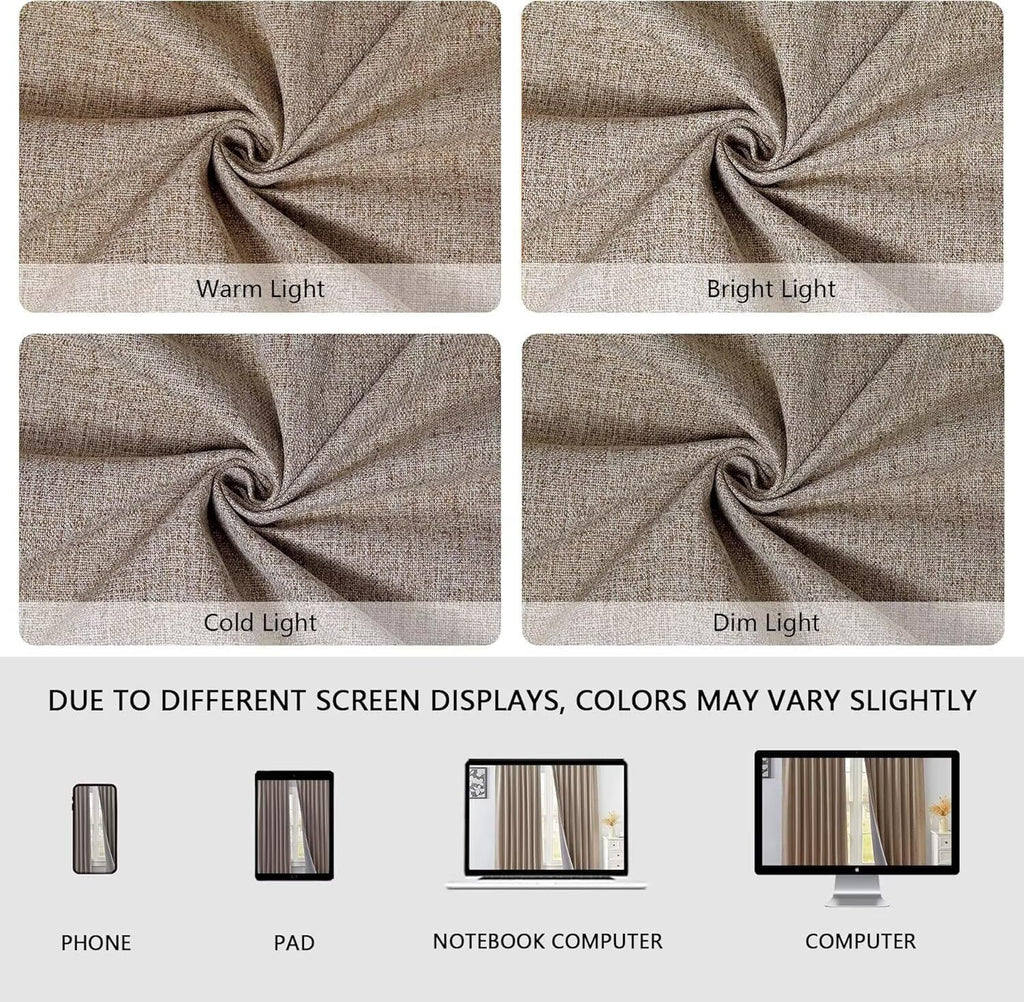 Blackout Curtains Customsize for Bedroom,100% Black Out Curtains 1 Panel Thermal Insulated Room Darkening Drapes Greyish White Grommet…