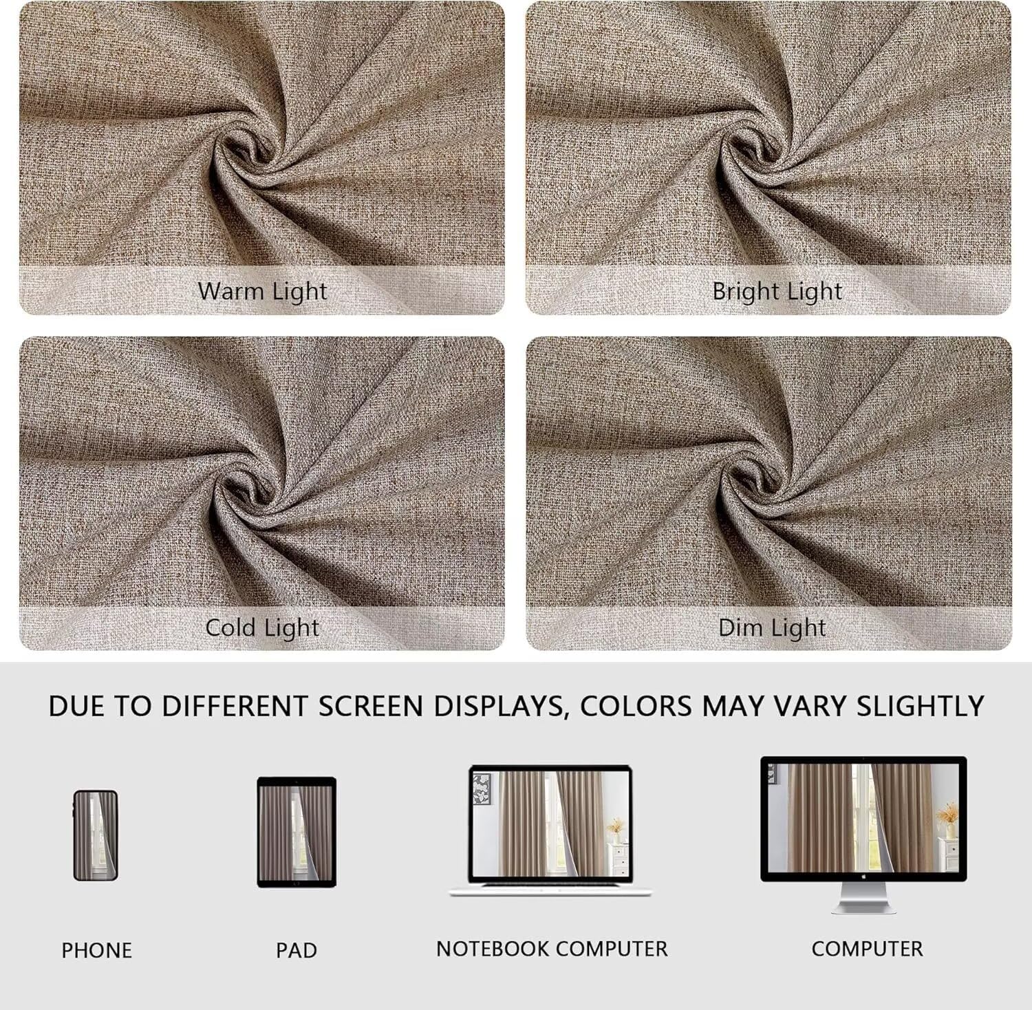 Blackout Curtains Customsize for Bedroom,100% Black Out Curtains 1 Panel Thermal Insulated Room Darkening Drapes Rod Pocket & Back Tab…