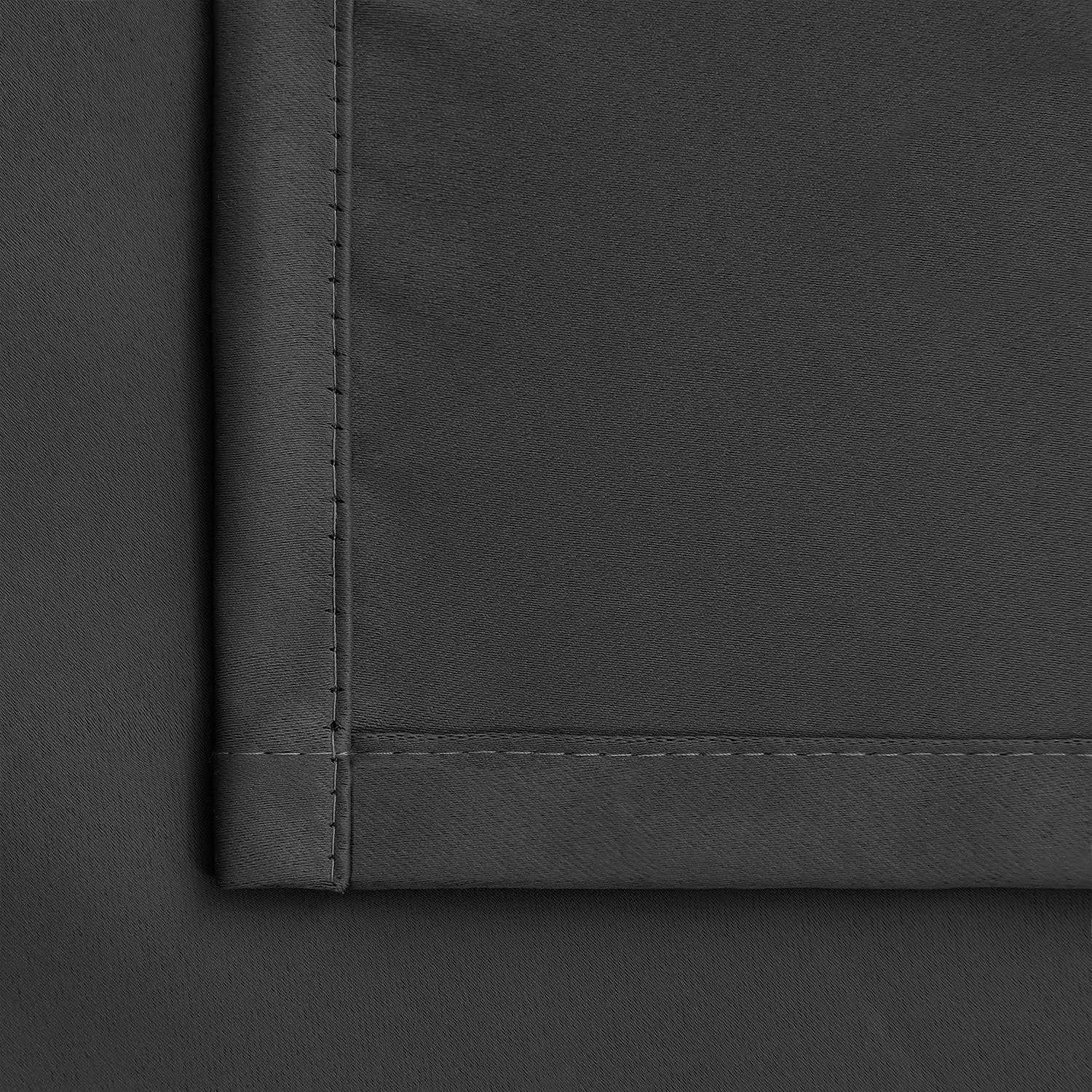 BGment Blackout Curtains - Grommet Thermal Insulated Room Darkening Bedroom and Living Room Curtain, Set of 2 Panels (52 x 84 Inch, Dark Gr…