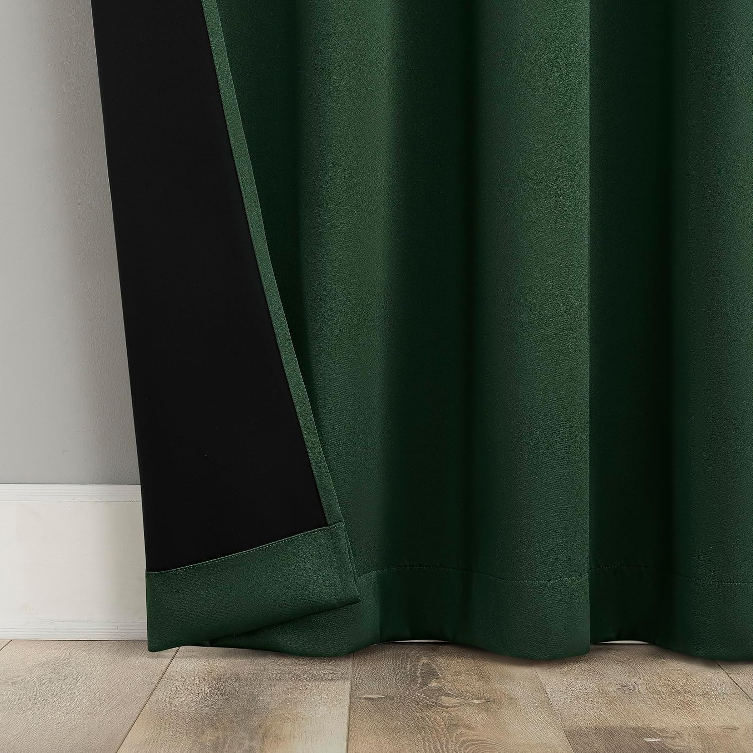 Sun Zero Oslo Theater Grade Extreme 100% Blackout Rod Pocket Curtain Panel, 52" x 84", Evergreen