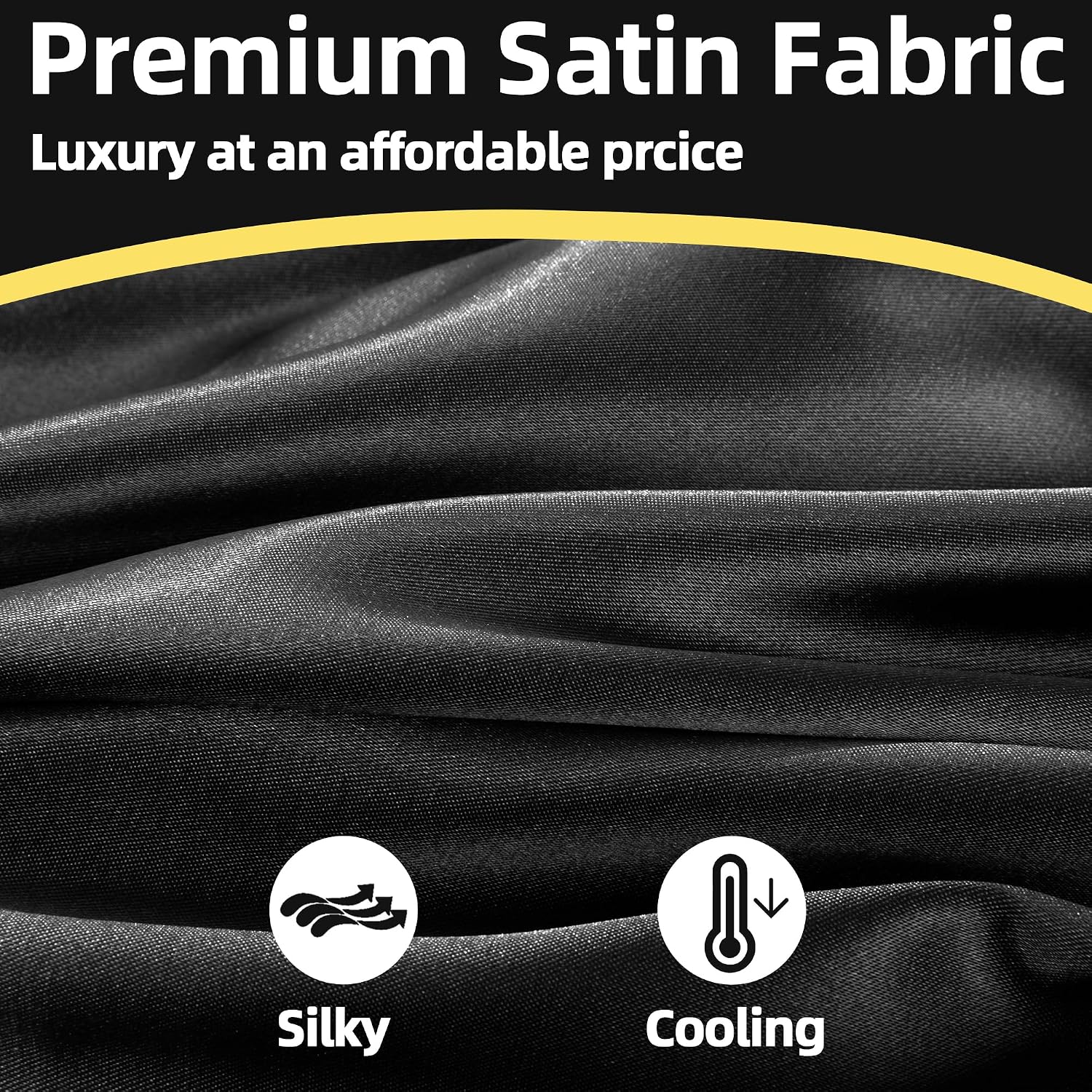 Balapet Silky Satin Pregnancy Pillow Cover (ONLY Pillowcase), U Shaped Smooth Maternity Pillow Cover with Hidden Zip, Luxurious Soft & Brea…