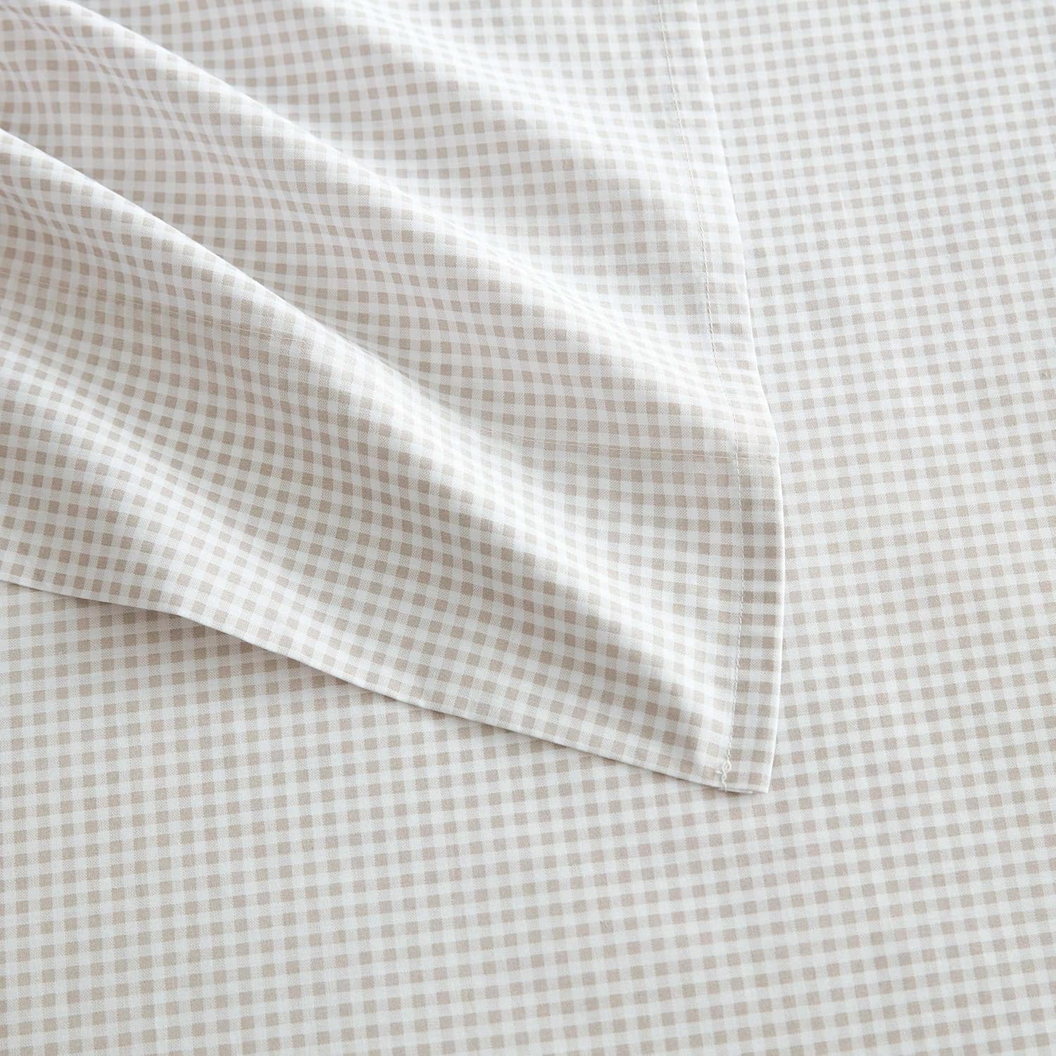 MarthaStewart Martha Stewart - Twin Size Sheets Set, Crisp & Tailored Cooling Sheets with a Naturally Smooth Cotton Percale Lightweight Fee…