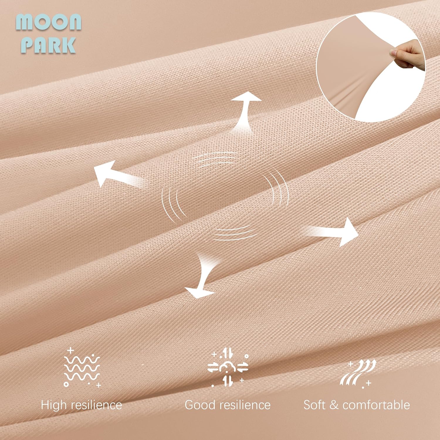 Moonpark MOON PARK Pregnancy Pillows for Sleeping - U Shaped Full Body Maternity Pillow with Removable Cover - Support for Back, Legs, Bell…