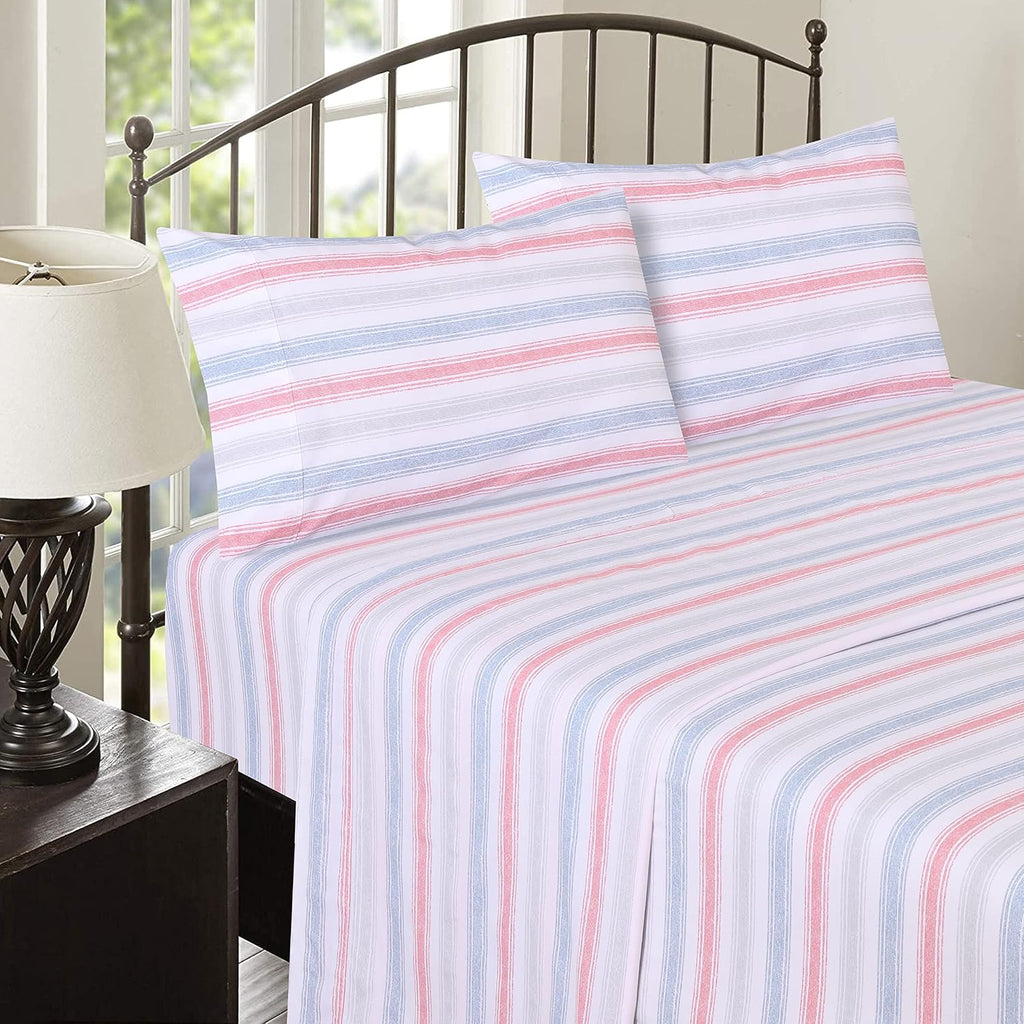 Ruvanti 100% Cotton Percale Sheets Full Size – Crisp Cooling Bed Sheets for Hot Sleepers, Deep Pocket 16”, Soft Breathable & Durable Hotel-…