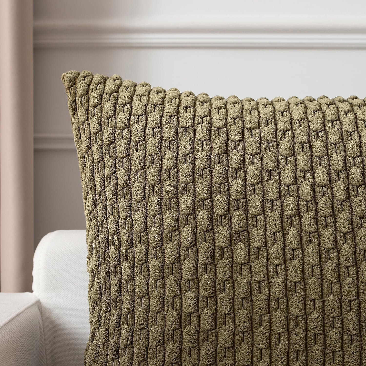 KevinTextile Kevin Textile 20x54 Inch Long Body Lumbar 1 Pack Boho Decorative Throw Pillow Cover Soft Striped Corduroy Rectangle Cushion Ca…