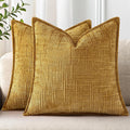 decorUhome Chenille Throw Pillow Covers 24x24 Set of 2, Soft Textured Slubby Modern Decorative Pillow Covers with Elegant Design for Couch,…