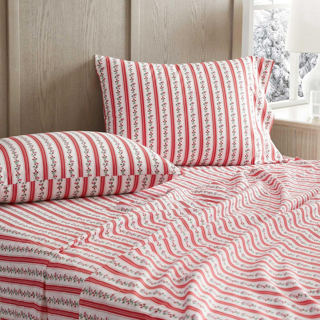 MarthaStewart Martha Stewart - Full Size Sheets Set, Crisp & Tailored Cooling Sheets w/a Naturally Smooth Cotton Percale Lightweight Feel -…