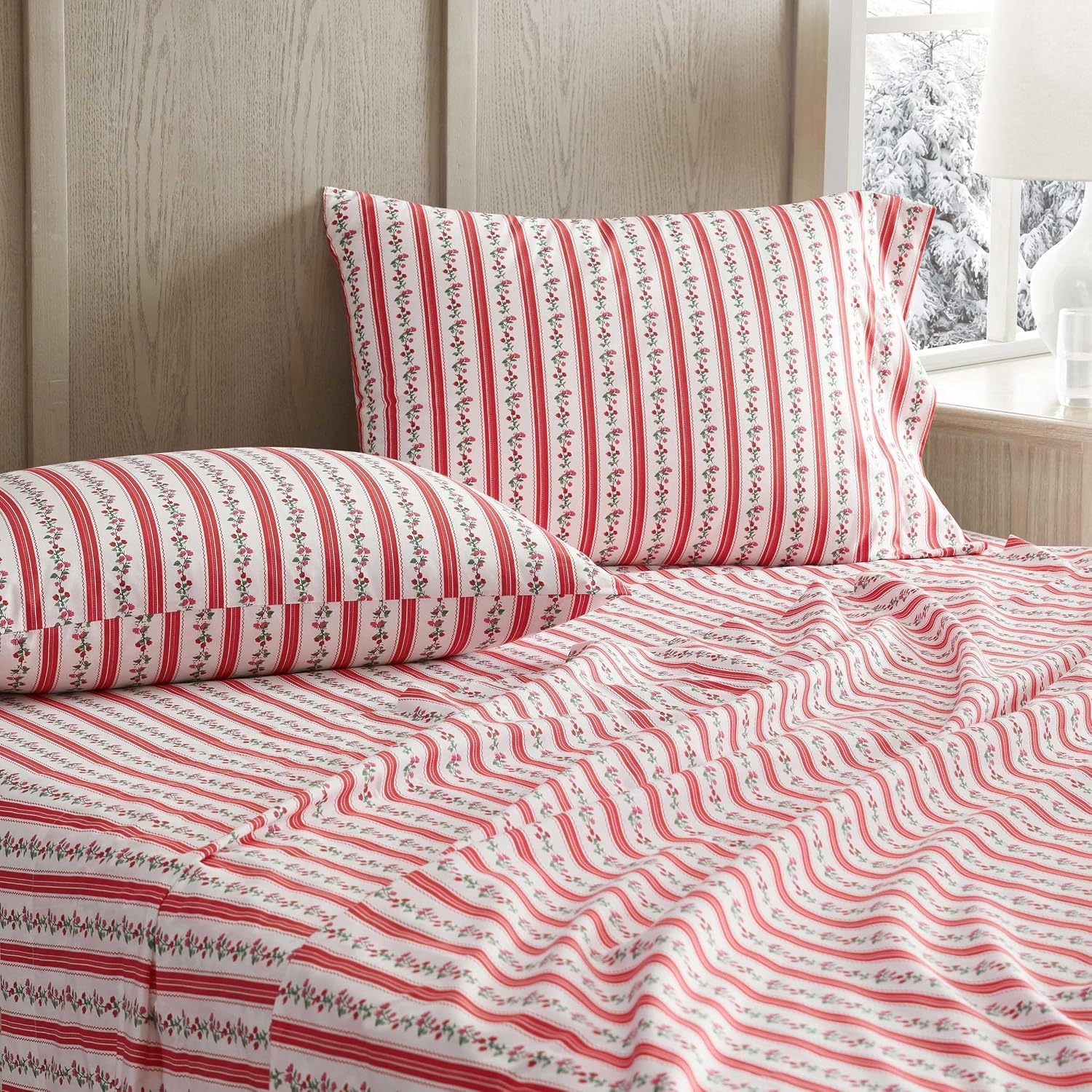 MarthaStewart Martha Stewart - Full Size Sheets Set, Crisp & Tailored Cooling Sheets w/a Naturally Smooth Cotton Percale Lightweight Feel -…