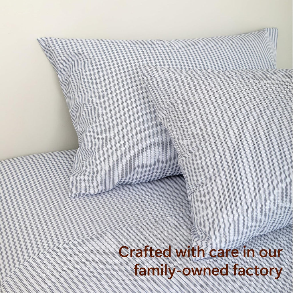 Perupima Peru Pima 415 Thread Count Percal King Pillowcases - 100% Peruvian Pima Cotton, 2 Piece (2 Pillowcases) - Cooling, Crisp, Hotel Qu…
