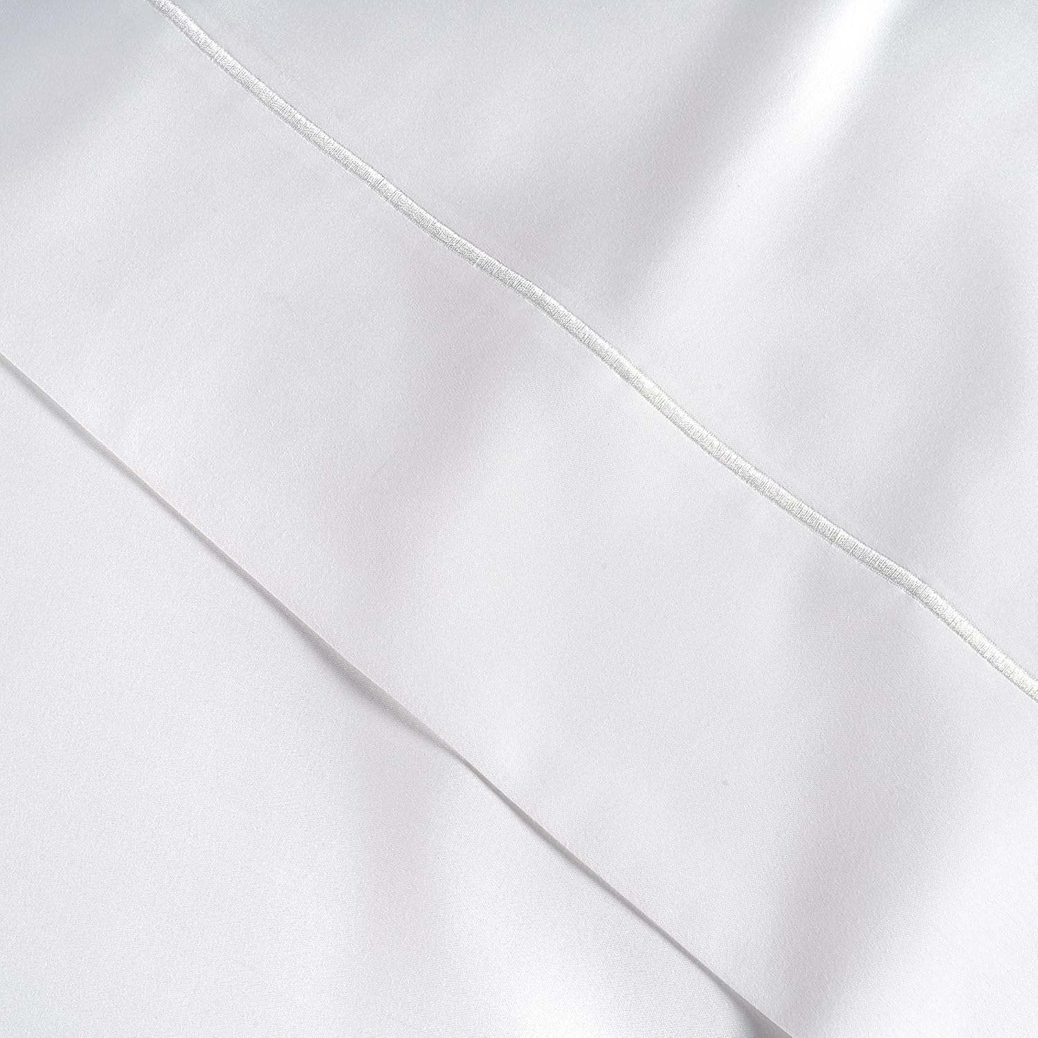 LaneLinen LANE LINEN King Size Pillow Case Set of 2 100% Egyptian Cotton Cases Sateen White Cooling Cover - Perfect for Home Hotels & Hospi…