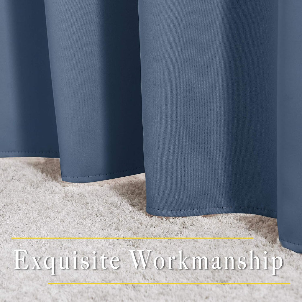 NICETOWN Bedroom Blackout Curtains and Drapes 54" L - Window Treatment Thermal Insulated Solid Grommet Blackout Draperies for Home Office…