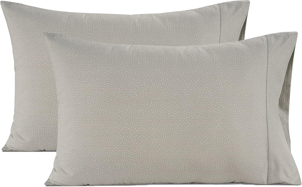 LaneLinen Lane Linen 100% Organic Cotton Pillow Cases Standard Size Set of 2 (20"x26") - Cotton Pillowcases Standard Size - Soft Dotted Pil…