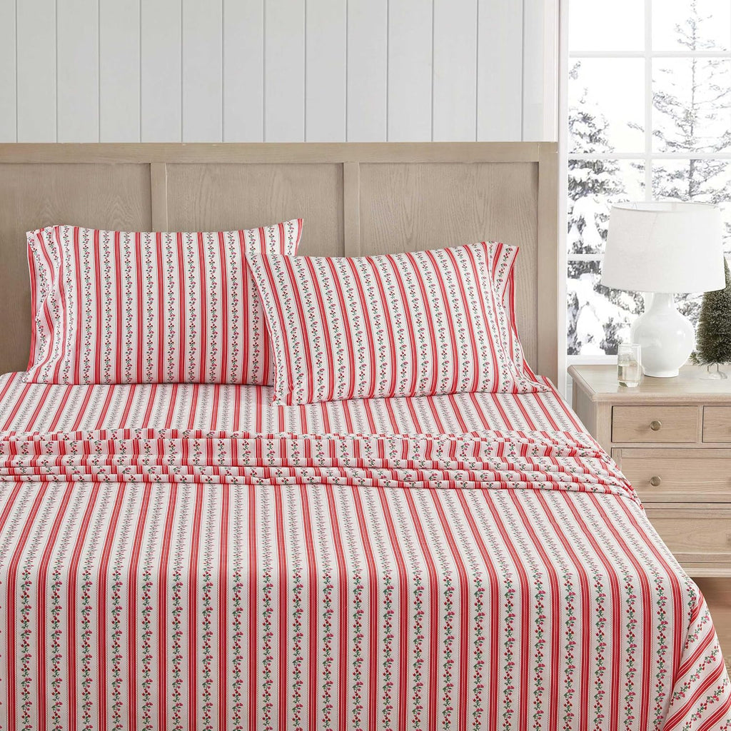 MarthaStewart Martha Stewart - King Size Sheets Set, Crisp & Tailored Cooling Sheets w/a Naturally Smooth Cotton Percale Lightweight Feel -…