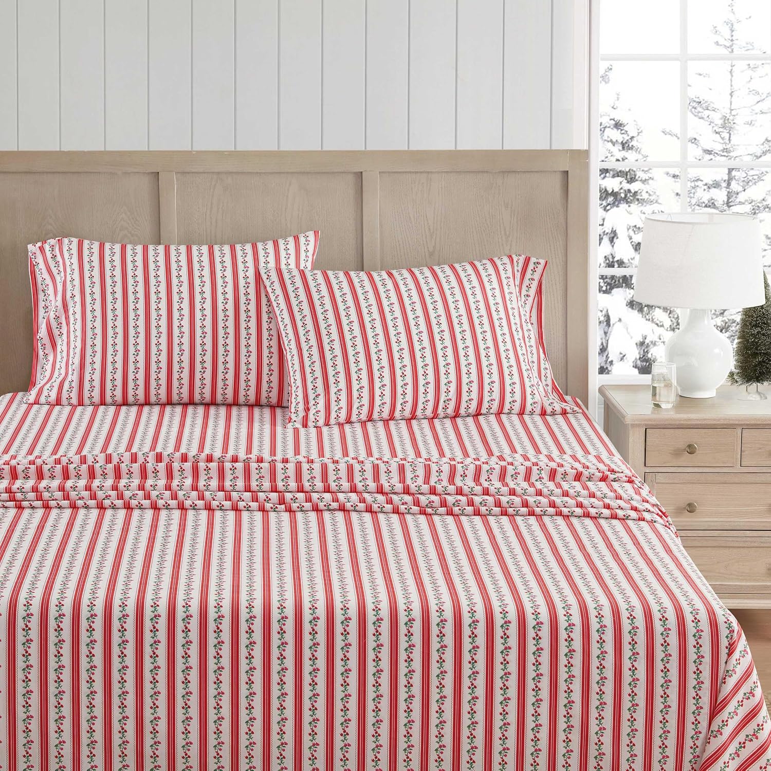 MarthaStewart Martha Stewart - Queen Size Sheets Set, Crisp & Tailored Cooling Sheets w/a Naturally Smooth Cotton Percale Lightweight Feel…