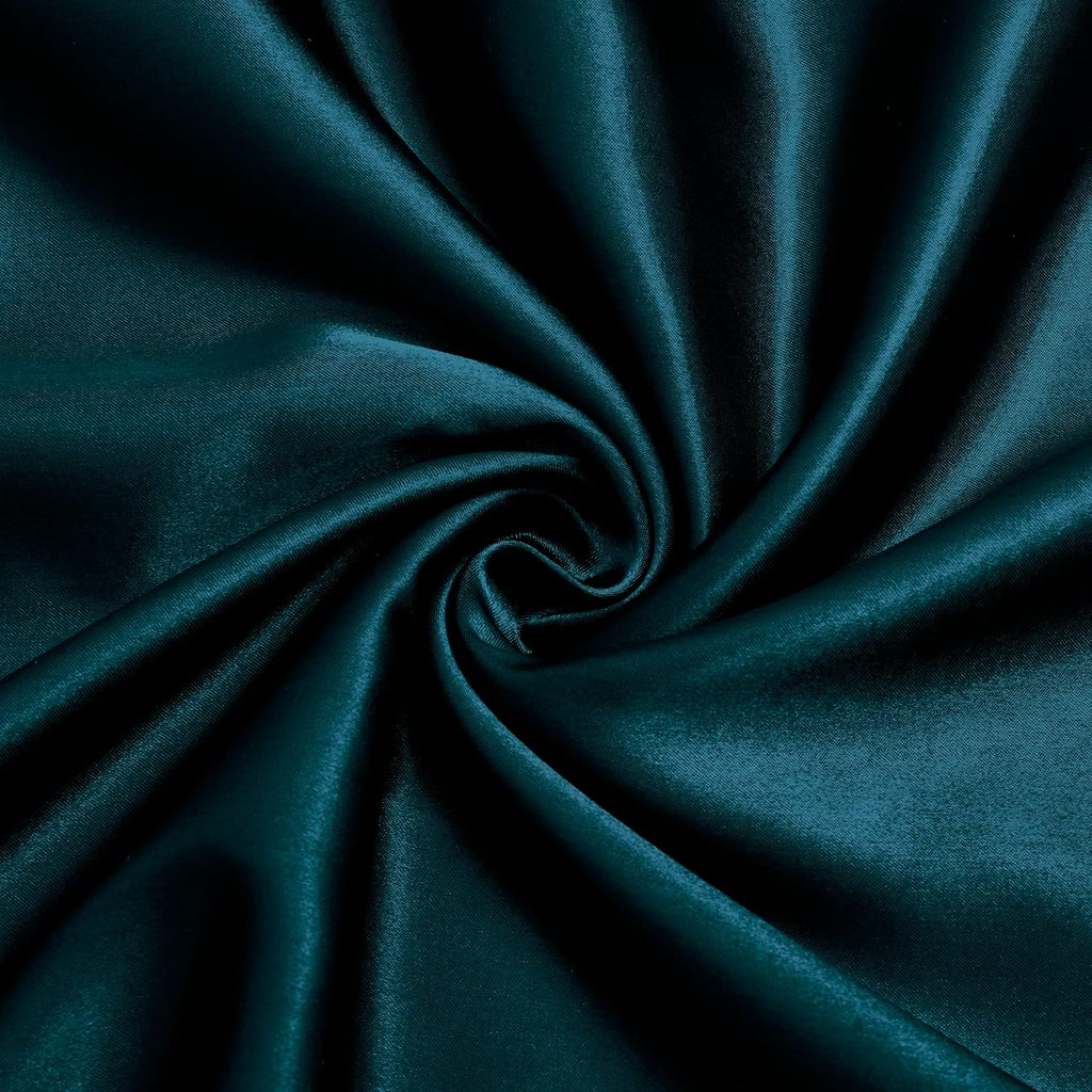 VACVELT 3pcs Dark Teal Satin Sheets Twin Size Bed Set, 15 Inch Deep Pocket Silky Satin Sheet Set, Soft Satin Bedding Set Cooling & Luxury…