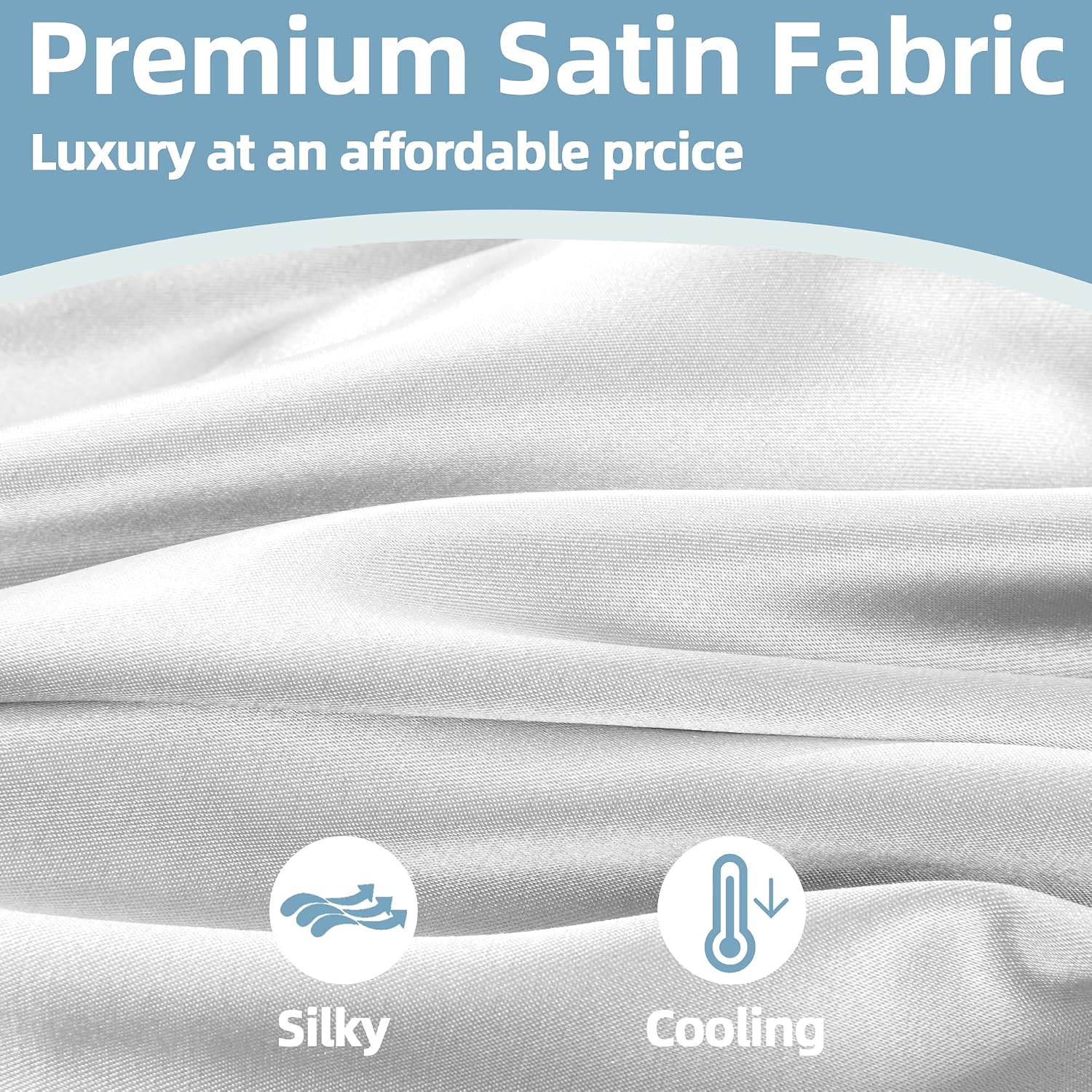 Balapet Silky Satin Pregnancy Pillow Cover (ONLY Pillowcase), U Shaped Luxurious Smooth Maternity Pillow Cover, Soft & Breathable Large Pil…