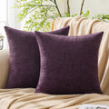 Gawamay Set of 2 Soft Textured Chenille Throw Pillow Covers 24x24 Inch (60x60 CM), Decorative Pillowcases Cushion Covers for Farmhouse Home…