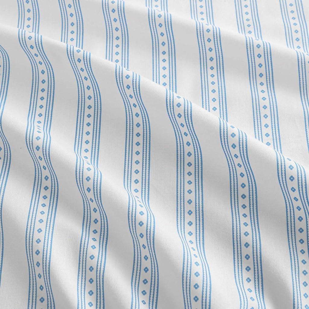 MarthaStewart Martha Stewart - King Size Sheets Set, Crisp & Tailored Cooling Sheets with a Smooth Cotton Percale Lightweight Feel - Bed Sh…