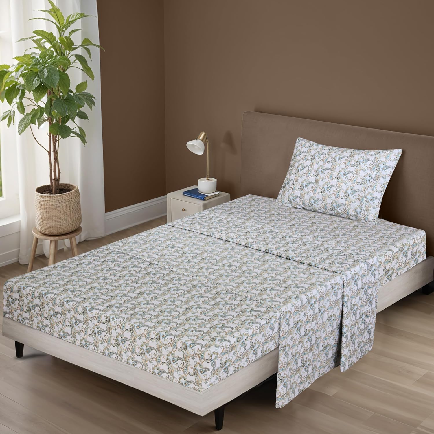 Zoyer 100% Cotton Sheets – Twin XL Size Percale Bedding, Cooling & Breathable, Durable with a Crisp, Soft & Comfortable Feel, 16" Deep Pock…