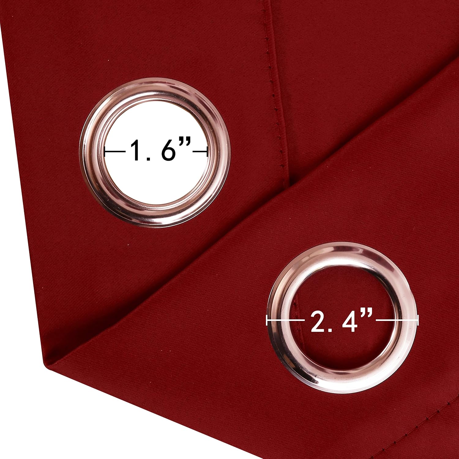 Lemomo Red Thermal Blackout Curtains/42 x 95 Inch/Set of 2 Panels Room Darkening Curtains for Bedroom 95 Inch Red